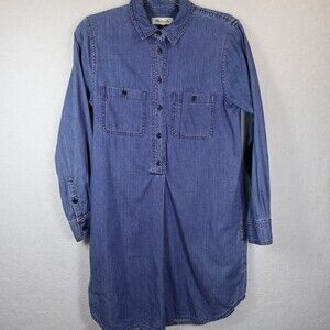 Madewell‎ Popover Denim Shirt Dress Size Medium